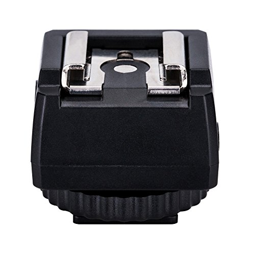 Product Cover JJC Standard Hot Shoe Adapter with Extra PC sync Connection Port & 3.5mm Mini Phone Connection Port for Connecting Cameras to Additional Off-Camera Flash,Studio Light,Strobes or Other Accessories