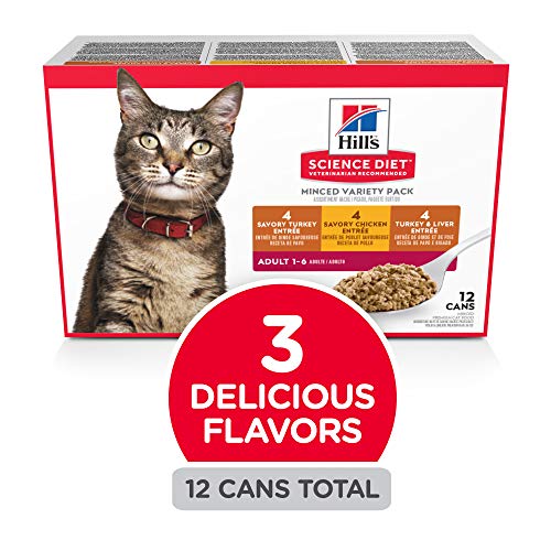 Product Cover Hill's Science Diet Hill's Science Diet Diet Adult Savory Entree Variety Pack Canned Cat Food, 12 Pack