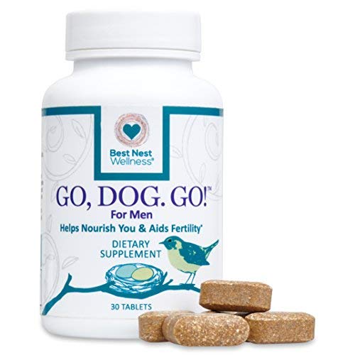 Product Cover Go, Dog. Go! Best Nest Fertility Formula for Men, Doctor Recommended, Methylfolate, Whole Food, Antioxidants, Men's Multivitamin and Herbal Fertility Blend, 30 Ct