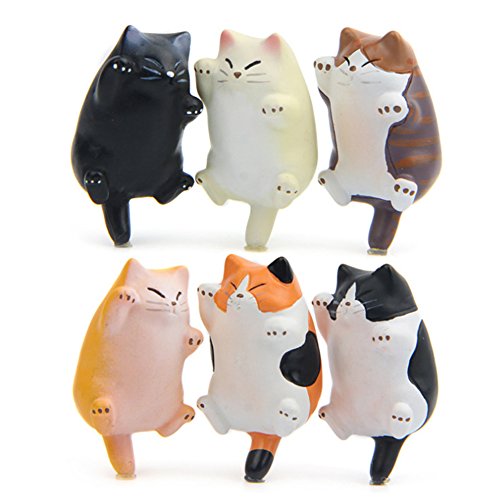 Product Cover CHICHIC 6 Pack Fun Cat Refrigerator Magnets Office Magnet, Kitchen Toy Decor Fridge Cat Ornament, Perfect for Whiteboard, Refrigerator, Map, Notes, Calendar, Gift for Lady Cats Lovers Novelty Butt
