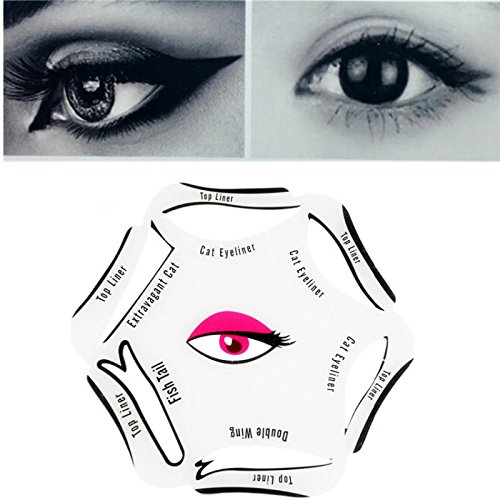 Product Cover Eyeliners Stencil - Winged Eyeliner Stencil - 1Pc 6 in 1 Eyeliner Stencil Makeup Guide Quick Eyeliner Tool Beauty