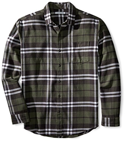 Product Cover Amazon Essentials Men's Regular-Fit Long-Sleeve Plaid Flannel Shirt