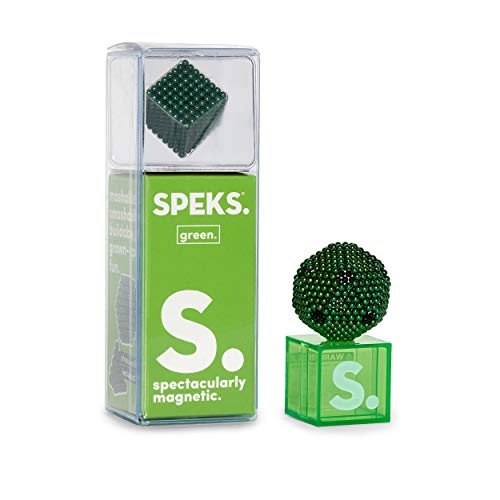 Product Cover Speks Magnetic Balls - Classic Green Set of 512 (2.5mm) - Fun Stress Relief Desk Toy for Adults - Mashable Smashable Buildable