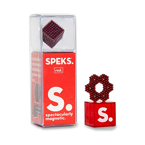 Product Cover Speks Magnetic Balls - Classic Red Set of 512 (2.5mm) - Fun Stress Relief Desk Toy for Adults - Mashable Smashable Buildable