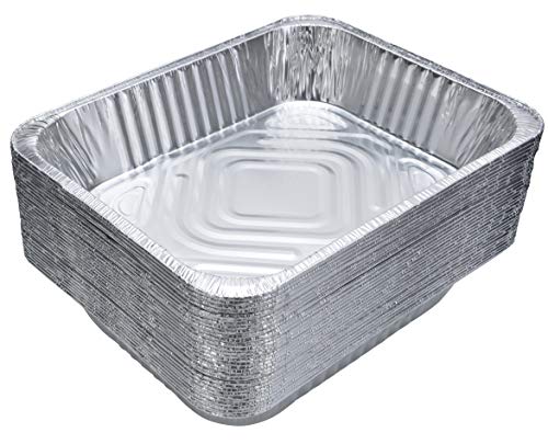 Product Cover DOBI (30-Pack) Chafing Pans - Disposable Aluminum Foil Steam Table Deep Pans, Half Size - 12 1/2