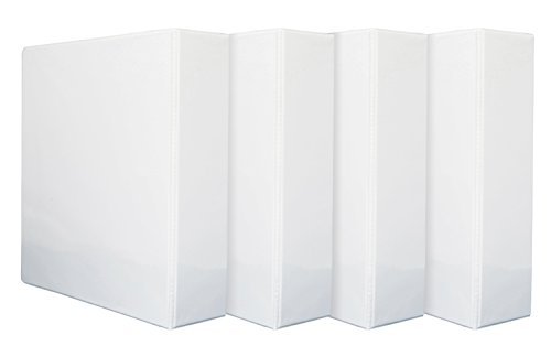 Product Cover Blue Summit Supplies 4 Pack 3-Ring Binders, Rugged Design for home, office, and school, holds up to 625 sheets of 8.511aper, White, Binders