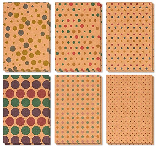 Product Cover 36 Pack Kraft Greeting Cards with Envelopes Blank Inside (Polka Dot)