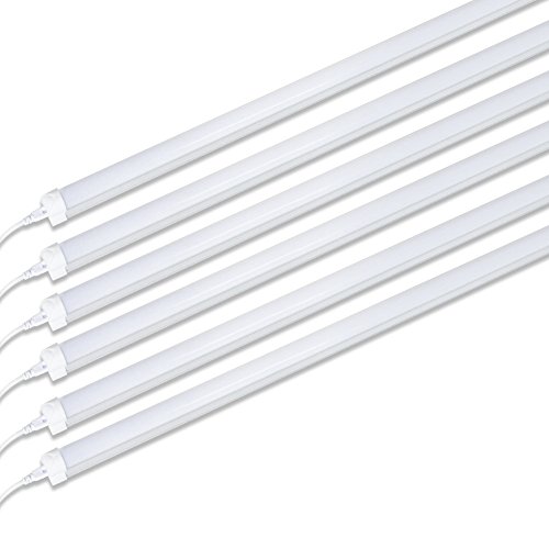 Product Cover Barrina (Pack of 6) 8ft Led Tube Light Fixture, 44w, 4500lm, 6500K (Super Bright White) for Garage, Shop, Warehouse, Corded Electric with Built-in ON/Off Switch