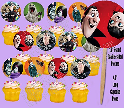 Product Cover HOTEL TRANSYLVANIA Movie Double-Sided Cupcake Picks Cake Toppers -12 pcs