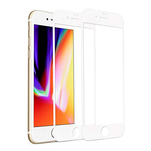 Product Cover [2 Pack] iPhone 7 iPhone 8 Screen Protector, RHESHINE iPhone 7 iPhone 8 Tempered Glass 3D Touch Layer Full Coverage Scratch-Resistant No-Bubble Glass Screen Protector for iPhone 7/8 4.7inch (White)