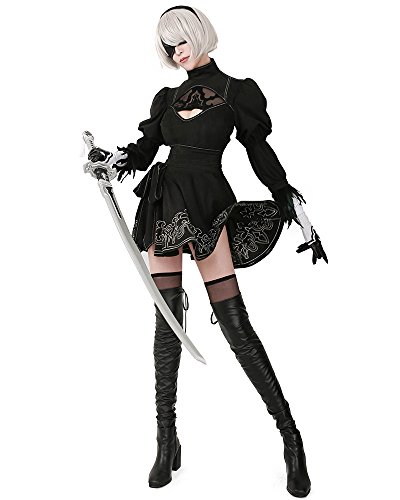 Product Cover miccostumes Women's No 2 Type B Cosplay Costume Leotard Skirt with Mask Hairband Leggings