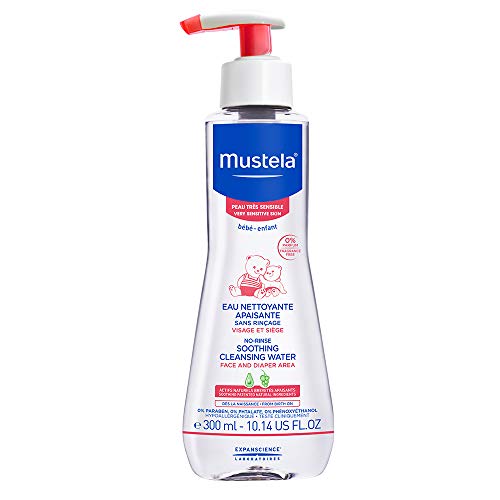 Product Cover Mustela No-rinse Soothing Cleansing Water, Micellar Water Cleanser for Baby's Very Sensitive Skin, with Natural Avocado Perseose, 10.14 ounce