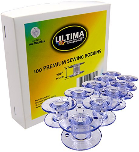 Product Cover Ultima Premium Sewing Machine Bobbins - Style SA-156 Bobbins for Brother, Singer, Babylock, Janome, Kenmore & Other Sewing Machines (100 Bobbins)