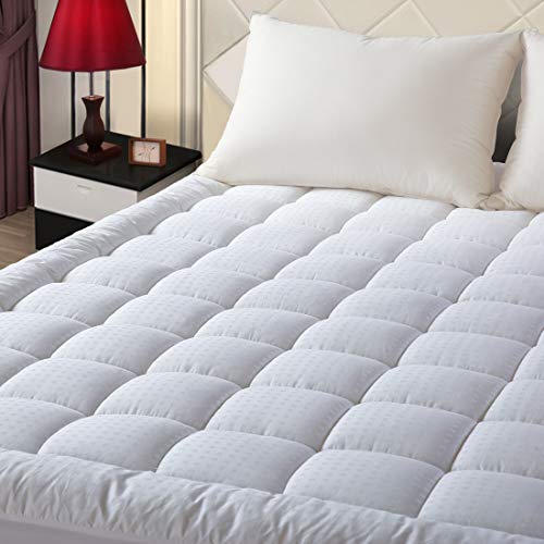 Product Cover EASELAND Quilted Fitted Mattress Pad (Queen)-Mattress Cover Stretches up 8-21 Deep Pocket Down Alternative Filling Mattress Topper