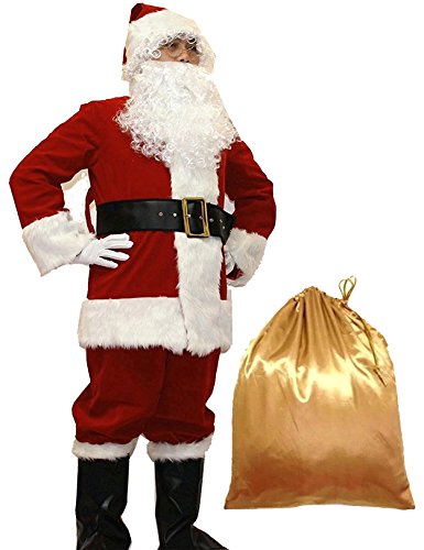 Product Cover WHOBUY Men's Deluxe Santa Suit 10pc. Christmas Adult Santa Claus