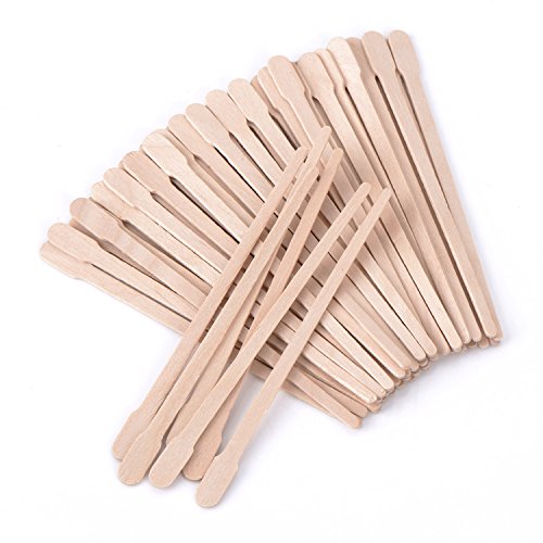Product Cover 400 Packs Wax Spatulas Whaline Small Wooden Waxing Applicator Sticks Face & Eyebrows Hair Removal Sticks
