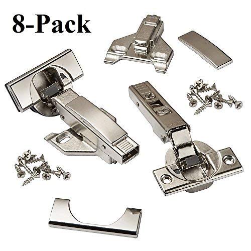 Product Cover Blum CLIP top BLUMOTION Soft Close Hinges, 110 degree, Self Closing, FACEFRAME with Mounting Plates, and hinge cover plates (1/2 to 3/4