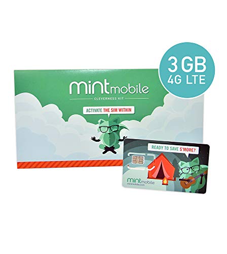 Product Cover $15/Month Mint Mobile Wireless Plan | 3GB of 4G LTE Data + Unlimited Talk & Text for 3 Months (3-in-1 GSM SIM Card)