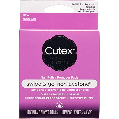 Product Cover Cutex Care Swipe & Go Non-Acetone Nail Polish Remover Pads 10ct