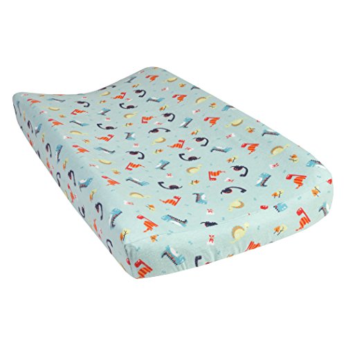 Product Cover Trend Lab Dinosaurs Deluxe Flannel Changing Pad Cover