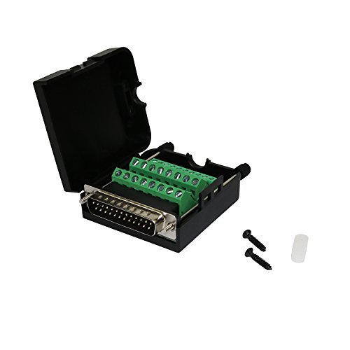 Product Cover Twinkle Bay DB25 Connector to Wiring Terminal Db25 Breakout Board Solder-free (Male Adapter with Case)