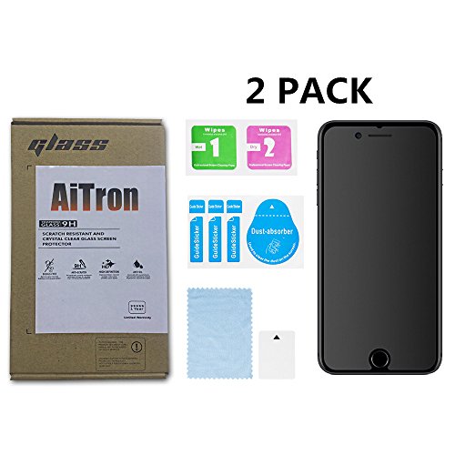 Product Cover [2 Pack] AiTron Matte Anti-Glare/Anti-Fingerprint Glass Screen Protector Compatible for Apple iPhone 8 Plus 5.5