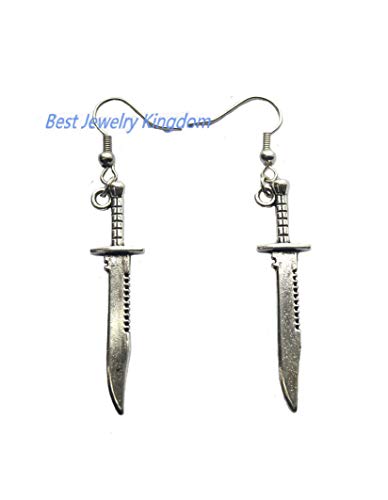 Product Cover Sword Earrings, Sword Jewelry, Gothic Jewelry,Silver Swords,Weapon Jewelry,Cute Earrings