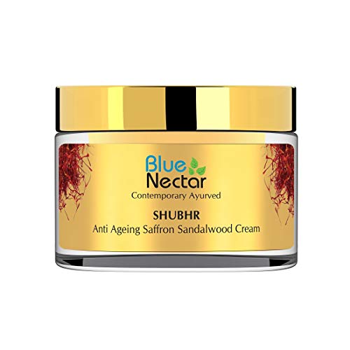 Product Cover Blue Nectar Anti Ageing Day and Night Brightening Face Cream for Wrinkles with Pure Saffron Sandalwood (No Parabens or Mineral Oil) (50GM)