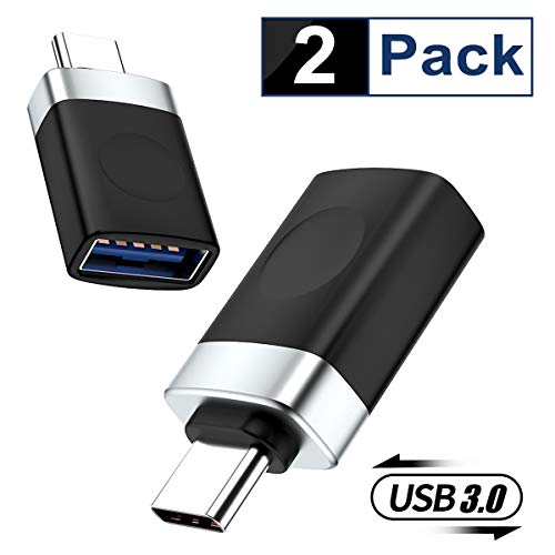 Product Cover USB C Male to USB 3.0 Female Adapter (2 Pack),Thunderbolt 3 OTG Adapter for MacBook Pro,Air 2018,Chromebook,Pixelbook,Microsoft Surface Go,Pro 7 X,Laptop 3,Galaxy Note 9 S9 10 S10 S20 20 Ultra Plus
