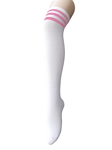 Product Cover Century Star Women's Casual Athlete Striped Over Knee Thin Thigh High Tights Long Stocking Socks