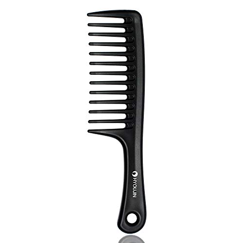 Product Cover HYOUJIN Black Wide Tooth Comb Detangling Hair Brush,Paddle Hair Comb,Care Handgrip Comb-Best Styling Comb for Long