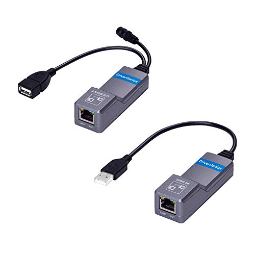 Product Cover USB 2.0 Extender - DriverGenius USB to RJ45 Over Cat6 /Cat 5e /Cat 7- Compatible for Windows 10 / MAC OS/Ubuntu (50 Meters, Driver-Free Version)