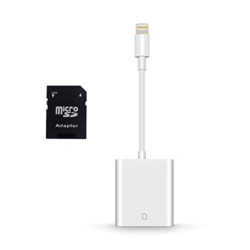 Product Cover FA-STAR SD Card Reader, Digital Camera Reader Adapter Compatible with iPhone/iPad (Support iOS 13 and Before), Trail Game Camera Viewer Compatible with iPhone/iPad, Plug and Play - White