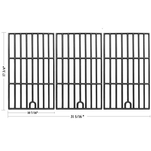 Product Cover Hisencn Cast Iron Cooking Grid Grates Repair Replacement for Select Master Forge 3218LT, 3218LTM, 3218LTN, DG0576CC, E3518-LP, L3218, Perfect Flame SLG2007D,Kenmore 148.1615621 Gas Grill Models,