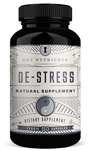 Product Cover Anxiety & Stress Relief Supplement: DE-Stress Provides Adrenal Support, Relaxation & Anxiety Reduction Contains Magnesium, Ashwagandha, Rhodiola Rosea, 5HTP & More. 60 Veggie Capsules