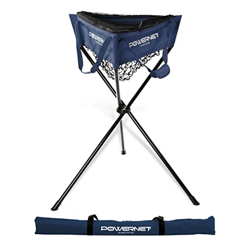 Product Cover PowerNet Baseball Softball Zippered Removable Ball Caddy for Batting Practice (Navy)