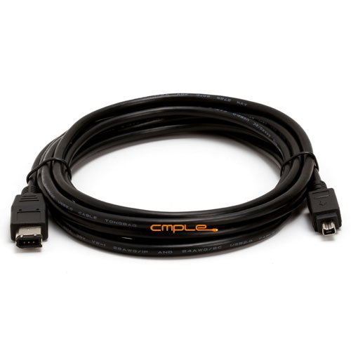 Product Cover Cmple IEEE-1394 FireWire iLink DV Cable 6P-4P M/M -10ft (BLACK)