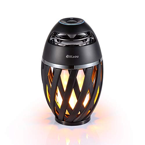 Product Cover DIKAOU Led flame table lamp, Torch atmosphere Bluetooth speakers&Outdoor Portable Stereo Speaker with HD Audio and Enhanced Bass,LED flickers warm yellow lights BT4.2 for iPhone/iPad /Android