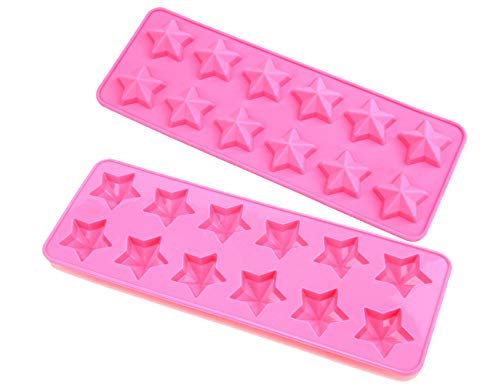 Product Cover Silicone Bakeware Mold For cake, chocolate, Jelly, Pudding, Dessert Molds, 12 Holes With star Shape