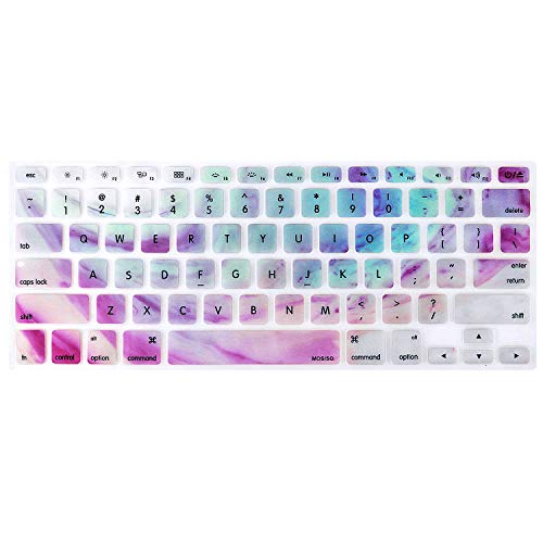 Product Cover MOSISO Pattern Keyboard Cover Compatible with MacBook Pro 13/15 inch(with/Without Retina Display,2015 or Older Version),Older MacBook Air 13 inch (A1466/A1369,Release 2010-2017), Rainbow Gradient