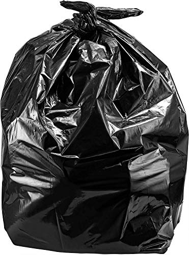 Product Cover 55-60 Gallon Trash Bags, Large Black Garbage Bags, 100/Case, 1.2 Mil Strength, 38