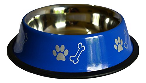 Product Cover Foodie Puppies Stainless Steel Dog Food Bowl Colour May Vary (Medium)