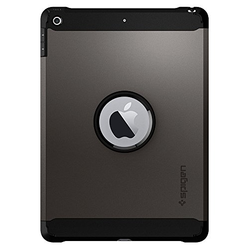 Product Cover Spigen Tough Armor Works with iPad 9.7 Case iPad Case (2017/2018) - Gunmetal