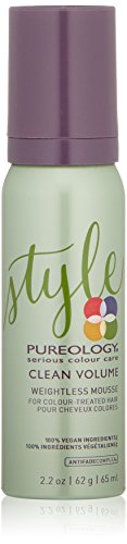 Product Cover Pureology Clean Volume Weightless Mousse | All-day Root Lift | For Fine, Color Treated Hair | Vegan | 2.2 oz.