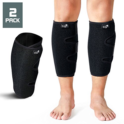 Product Cover Calf Support Brace 2 Pack, Adjustable Shin Splint Compression Calf Wrap