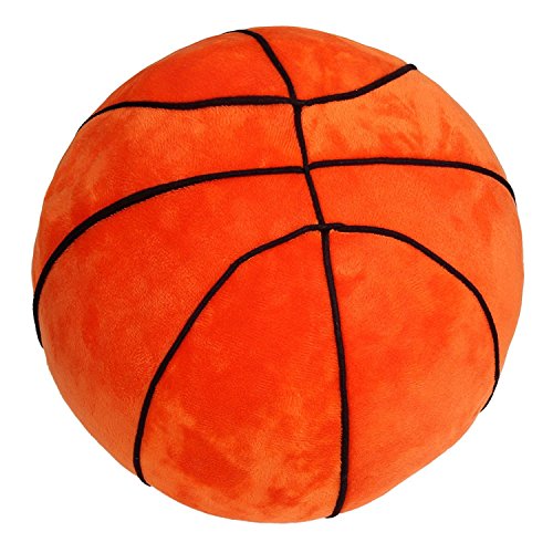 Product Cover T PLAY Plush Basketball Pillows Fluffy Stuffed Basketball Plush Soft Durable Plush Basketballs Pillow Sports Room Decorations Ball Toys Gift for Kids Boy 9