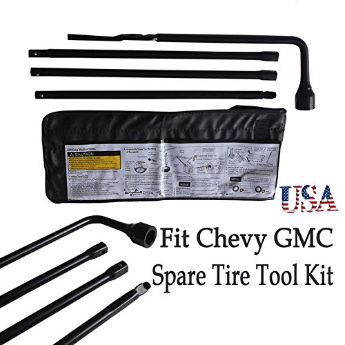 Product Cover Autobaba Spare Tire Tool Kit Fit for Chevy Silverado GMC Sierra with Case