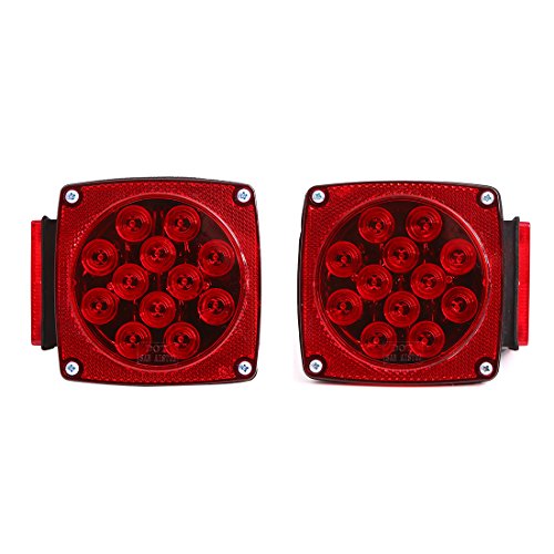 Product Cover CZC AUTO 12V LED Submersible Left and Right Trailer Lights Stop Tail Turn Signal Lights for Under 80 Inch Boat Trailer Truck RV Marine-Replacement for Your Incandescent Bulb Units
