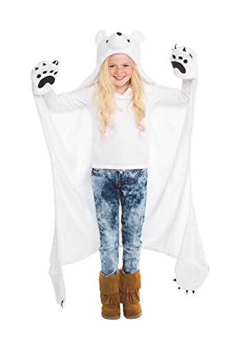 Product Cover Fin Fun Wild Things Snowcap Polar Bear Wearable Hooded Blanket