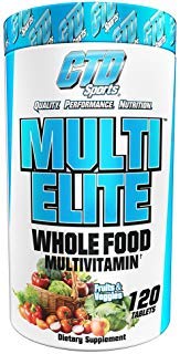 Product Cover Whole Foods Multivitamin for Men and Women. Pure Natural Ingredients for Energy, Hair, Skin and Nails. Fruit and Vegetable Best Vitamin Supplement Sports Formula. Multi Elite 120 Tablets.